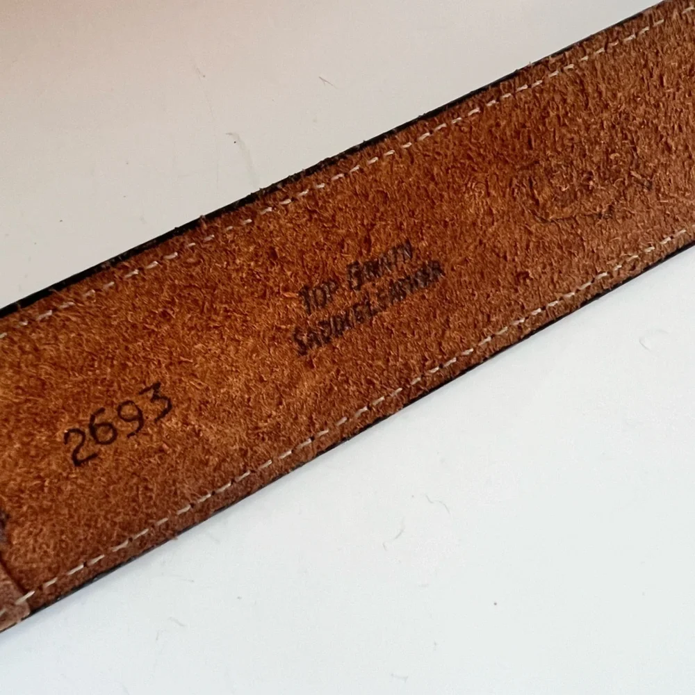 Vintage JACK Monogrammed Genuine Leather Western Belt Streetwear